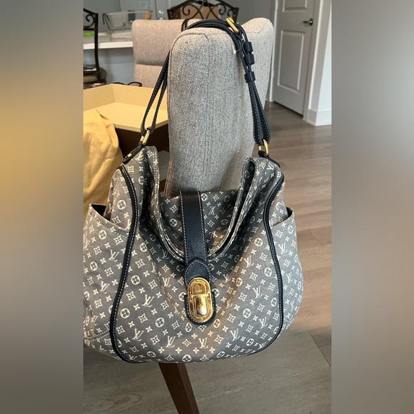 Louis Vuitton matching shoes with hand bag navy blue, the handbag is new. - Picture 6 of 9